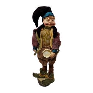 Rare Katherines Collection Wayne Kleski Art Doll Tambourine Playing With Base